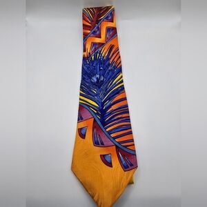 Rush Limbaugh Vtg 90s Bright Colored Abstract Silk Tie